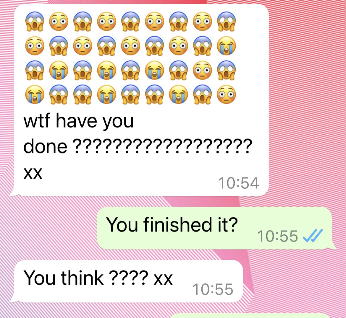 TheHSMatthews's tweet photo. Well Iโve just had one of my beta readers finish the first draft, loved this reaction!
#bookseries #lottiejonesandthemagicalrealms #lottiejones #finalbook #WritingCommunity https://t.co/uu98l2mZsB