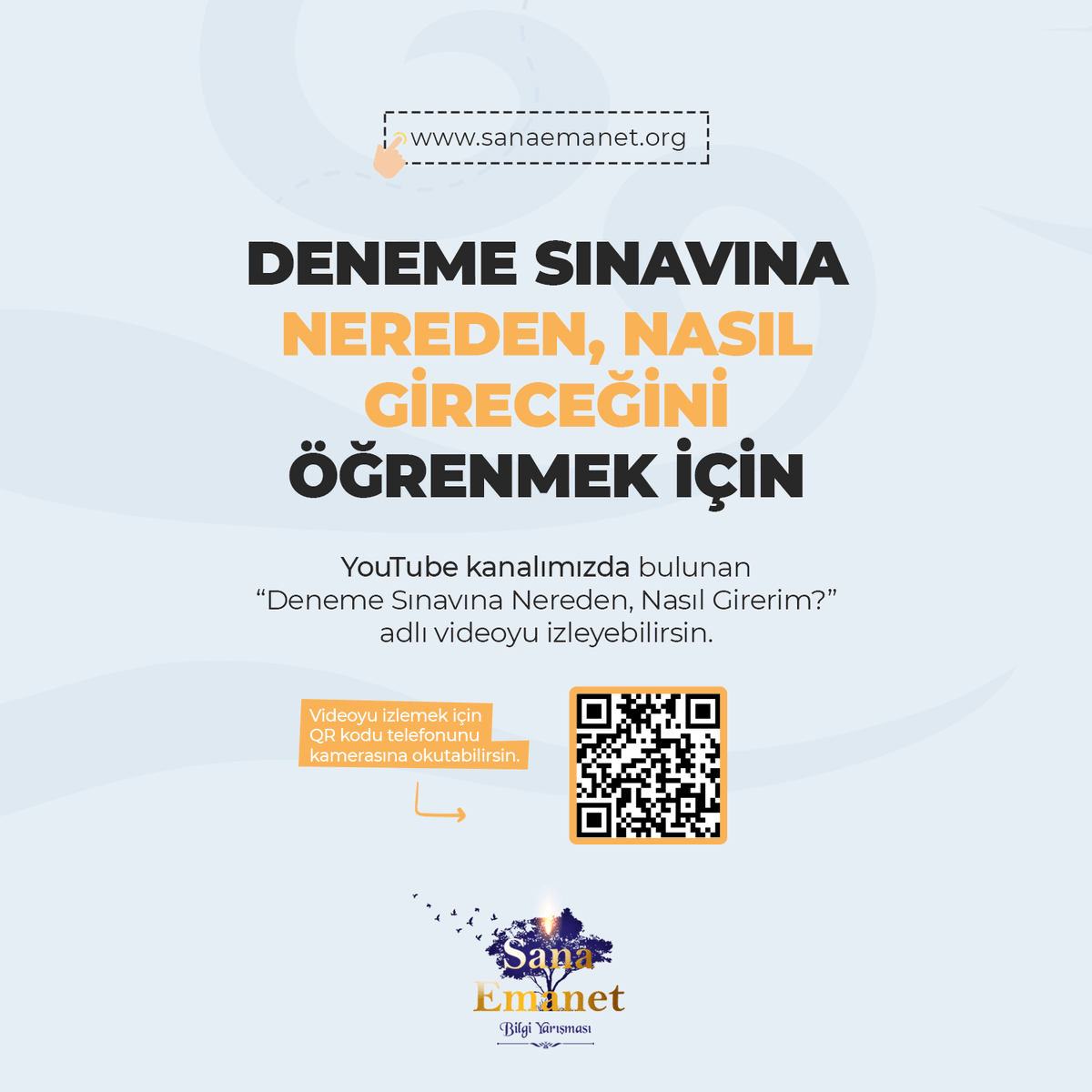 sanaemanetorg's tweet photo. 📌Hatırlatma Mesajıdır 😍

Sana Emanet Bilgi Yarışması öncesi kendini deneyebilmen için online deneme yarışmaları düzenliyoruz! 
@sanaemanetorg
 😊

#sanaemanet https://t.co/tCdorK5dJR