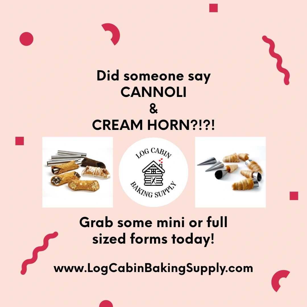 BakingLog's tweet photo. It's all about the filled treats today! Grab a cannoli or cream horn form today in mini or full size! 

https://t.co/TjD7D9TuDP

#cannoli #creamhorn #filledtreats #logcabinbakingsupply #bakingsupplies #bakingsupply #bakingsupplystore #desserts #baking #baker #bakersgonnabake https://t.co/BxJajLaGwn