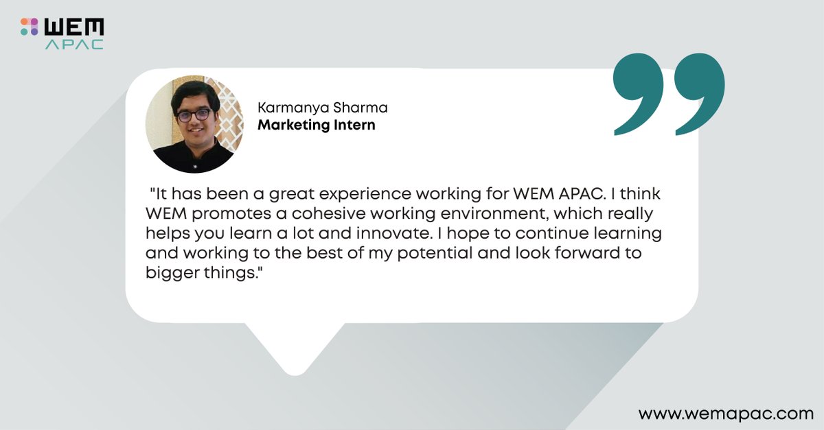 WemApac's tweet photo. We feel honored when our employees love us as much as we love them. Here is another excellent testimonial by one of our employee.

#NoCode #lowcode #DigitalTransformation #appdevelopment #business #software #technology https://t.co/UTVvTfx2g8