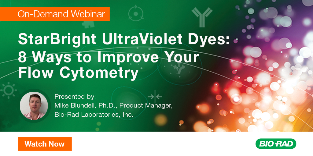 [ON DEMAND WEBINAR] Learn how StarBright UltraViolet Dyes can help overcome common challenges when building #flowcytometry panels. ow.ly/5is650LLVxE  #GradSchool #PhDChat
