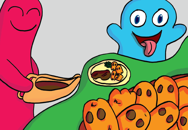 CrambRaymond's tweet photo. Grumbly is a hungry ghost. Learn the days of the week with Grumbly and his ghostie treats. #XpoNorth https://t.co/Y1E8b1tC8l
