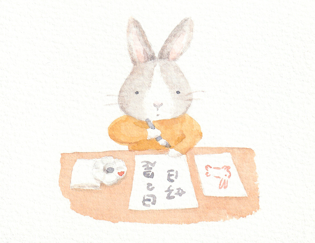 この前作ったポストカードの水彩バージョン。お休み多めの今月後半、ゆっくり絵を描いて考え事もしたい。#水彩イラスト　#みんなで楽しむTwitter展覧会 　※さっきのツイート、タグ付ミスってて削除しました(>_<)