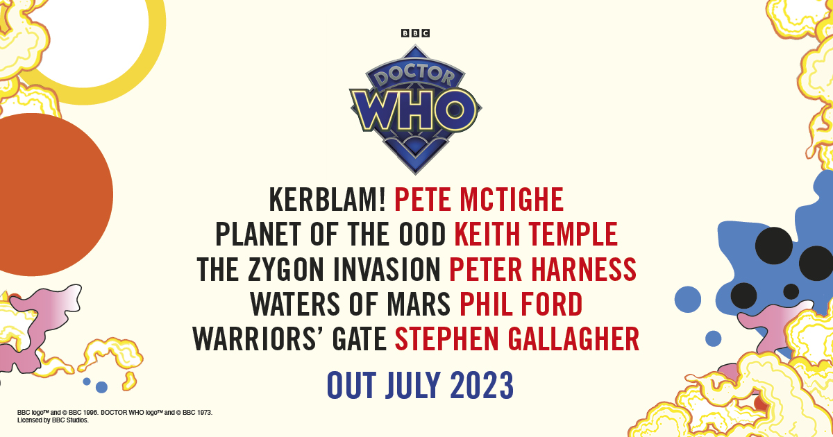 bbcdoctorwho's tweet photo. Five new titles join the #DoctorWho Target novel collection for its 50th year, and all are available to pre-order now! 📚 Which book will you be picking up first?

Find out more here ➡️ https://t.co/Q5Dkw7EZCg https://t.co/kIG15dXrv0