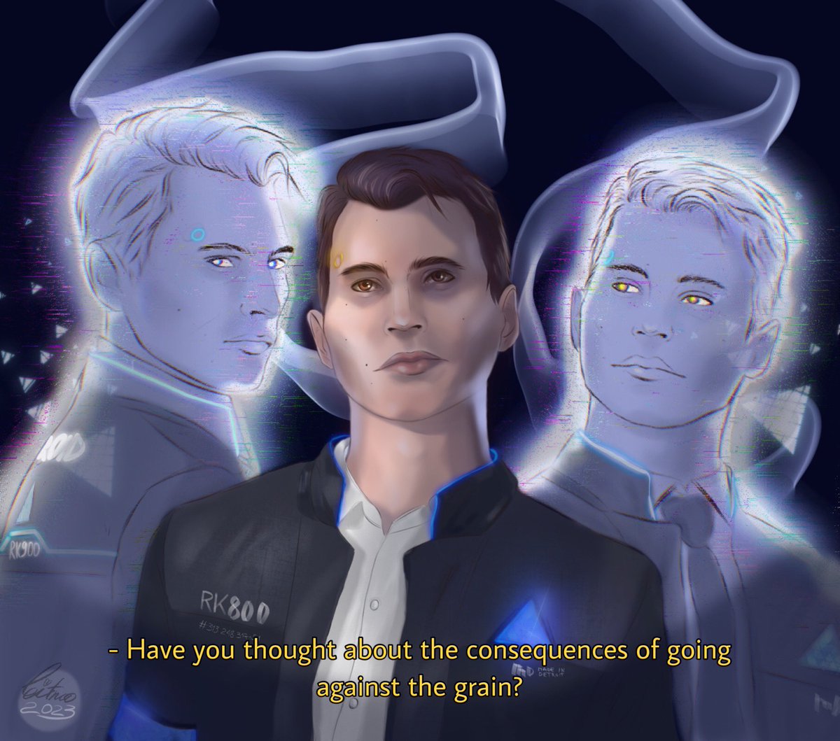 - Are you really disappointed? It's too hard for you to be alive, 51?.. 

So, was freedom worth it, big brother?

#DBH #DetroitBecomeHuman #DBHConnor #DBHfanart