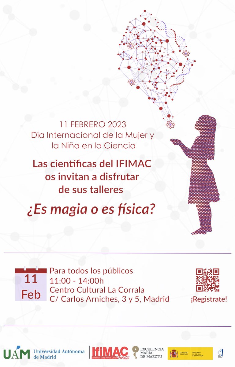 Soft Matter and Biological Physics Lab (@softphyslab) on Twitter photo Calling all science enthusiasts! Our lab's team of girls will be hosting interactive soft matter physics workshops on February 11th in Madrid center to celebrate International Women's Day in Science. Join us and experience hands-on learning fun!
#WomanInScience <a href="/ifimacuam/">IFIMAC - Condensed Matter Physics Center</a> Calling all science enthusiasts! Our lab's team of girls will be hosting interactive soft matter physics workshops on February 11th in Madrid center to celebrate International Women's Day in Science. Join us and experience hands-on learning fun!
#WomanInScience <a href="/ifimacuam/">IFIMAC - Condensed Matter Physics Center</a>