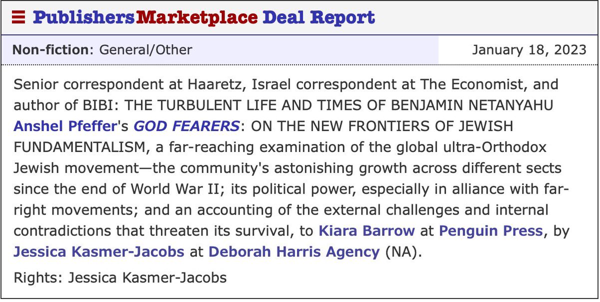 For us chronic <a href="/AnshelPfeffer/">Anshel Pfeffer אנשיל פפר</a> fans, a gift for the new year. h/t <a href="/kfzbarrow/">Kiara Barrow</a> <a href="/penguinpress/">penguinpress</a> <a href="/DHLiterary/">Deborah Harris Literary Agency</a>