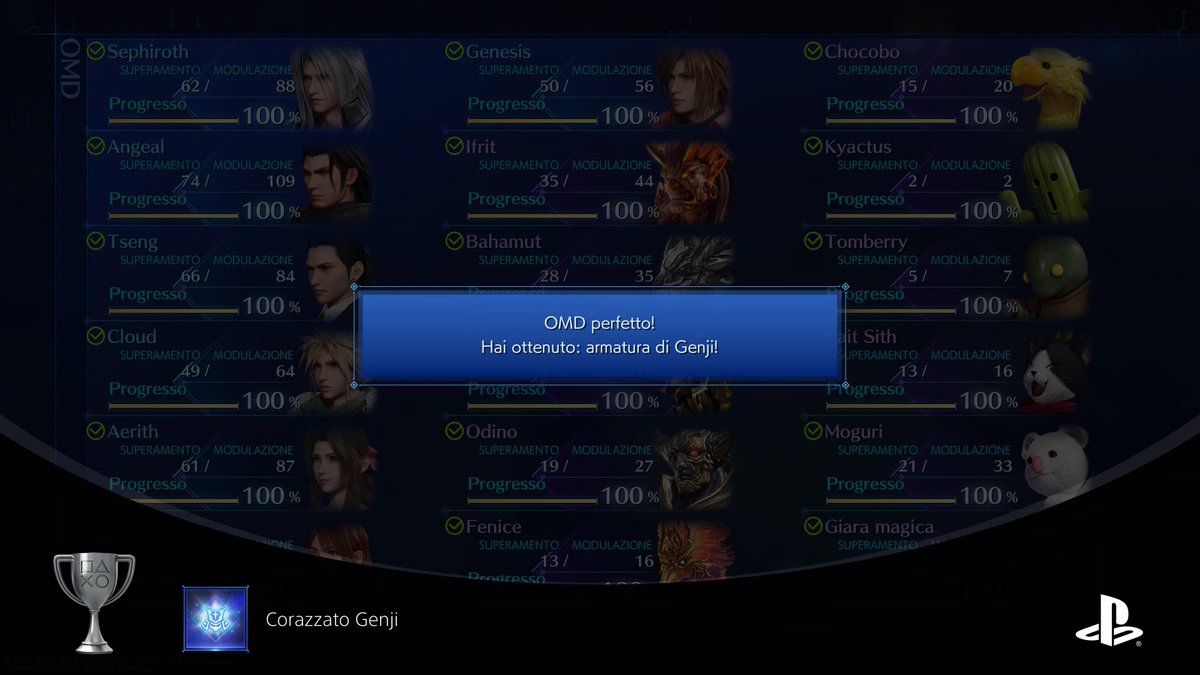 AerithStrife90's tweet image. CRISIS CORE –FINAL FANTASY VII– REUNION
Corazzato Genji (SILVER)
#PlayStationTrophy #PS5Share, #CRISISCORE–FINALFANTASYVII–REUNION