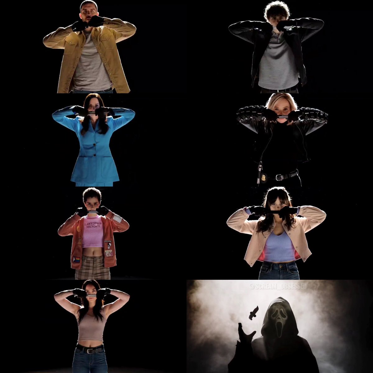Scream_Obsessed's tweet photo. These #SCREAMVI cast promo shots are truly sickening! 🔪🩸 https://t.co/tUJfY1vBqc