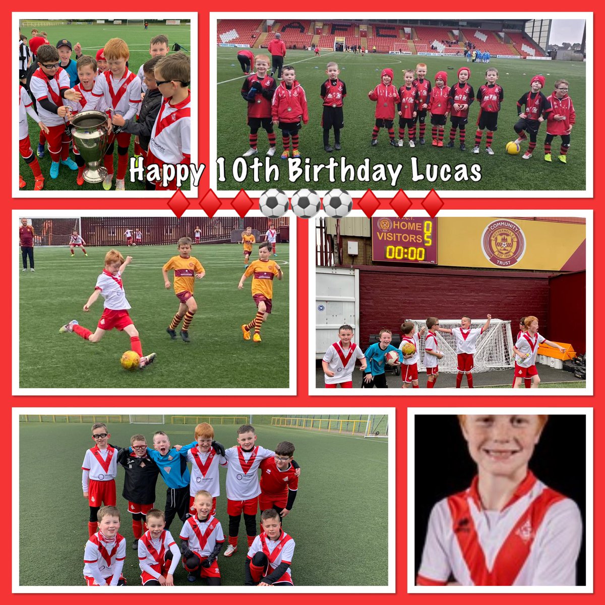 Big happy birthday wishes to our 2013s player Lucas McQuarrie who is 10 today!!!! All your teammates, club mates and coaches from <a href="/ACCDiamonds/">Airdrie Community Club</a> hope you have a truly amazing day 🥳🎁🎂♦️⚽️🎉
