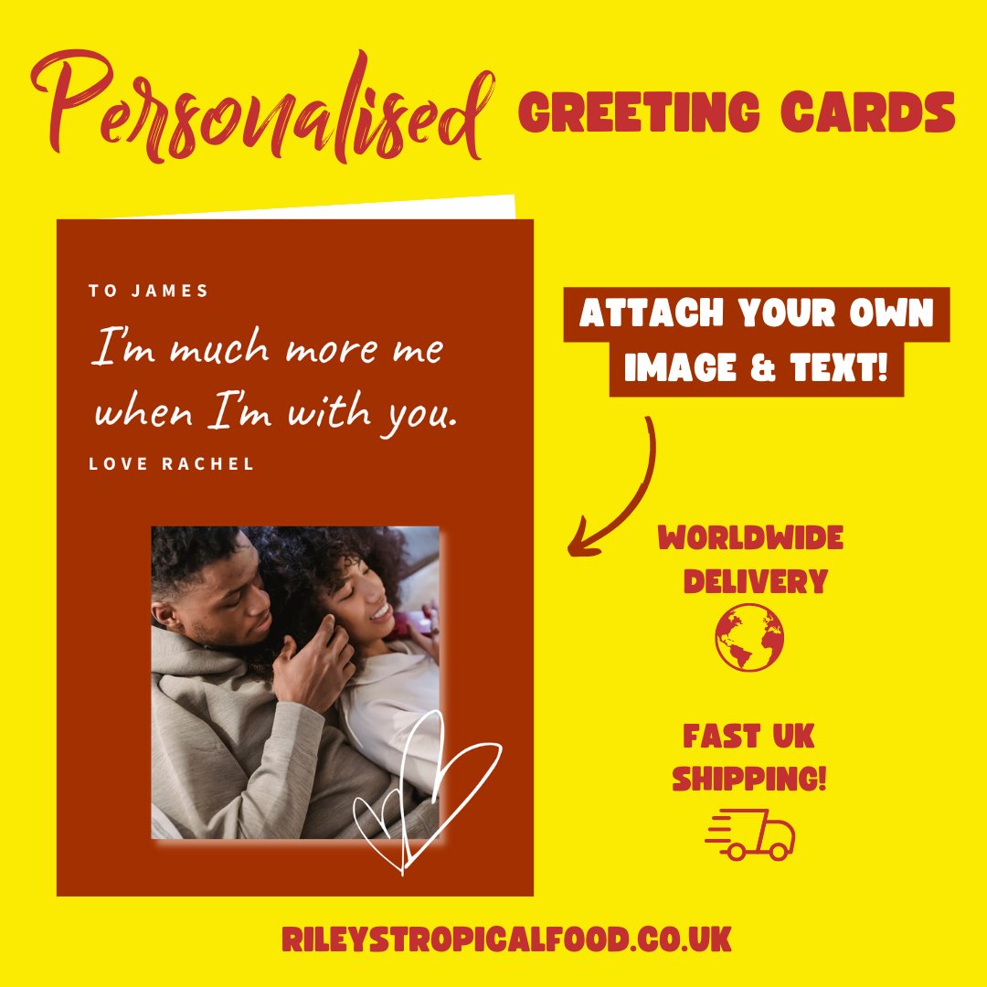 RileysFood's tweet photo. Make your Valentine's Day extra special with a personalised card that expresses your love in a truly unique way!❤️

Follow👉️ @rileystropicalfood

https://t.co/03YYXt8MR6 🔗

📦FAST UK SHIPPING📦
 
🌎️Worldwide Shipping🌏️ https://t.co/0z6LFLXPKE