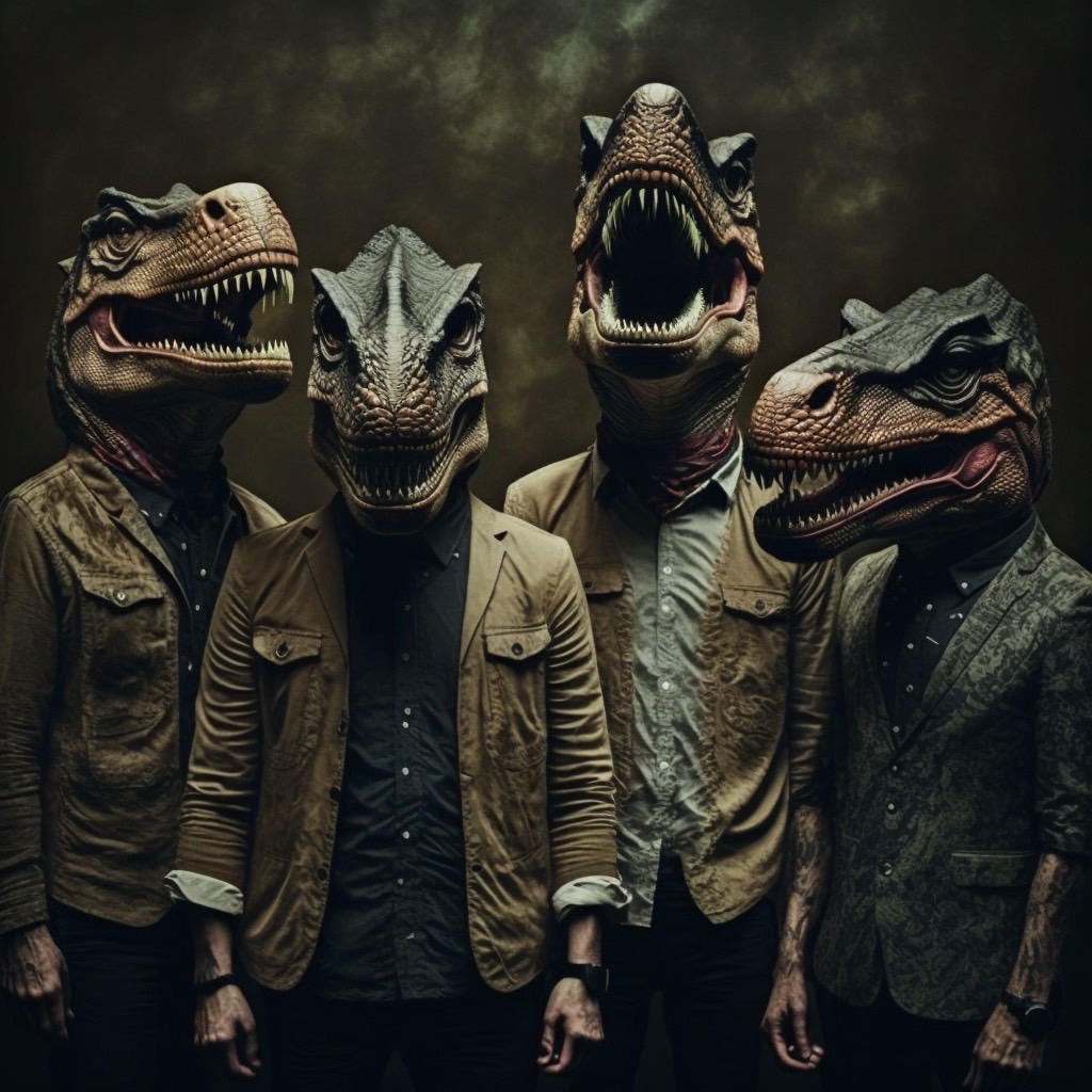 バンドを結成しました。 メンバー全員が恐竜の恐竜バンド『バンド