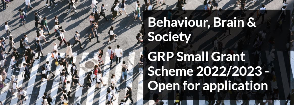 Don't miss out on applying to the Behaviour, Brain &amp; Society GRP Small Grants Scheme! 

Applications due Friday 17th February 2023.

bit.ly/3Hq4psd