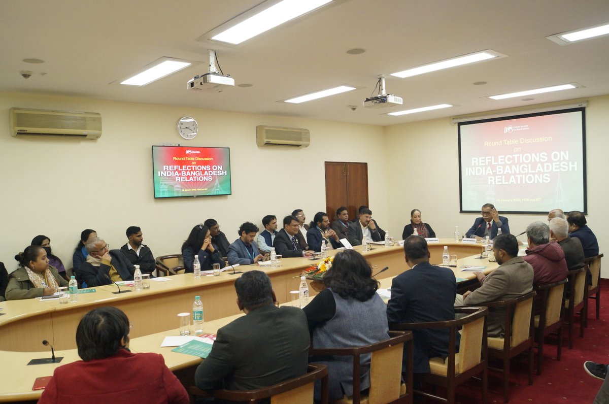 ICWA (@icwa_newdelhi) on Twitter photo ICWA Round Table Discussion on ‘Reflections on🇮🇳-#Bangladesh Relations’ with Mr Syed Badrul Ahsan, Veteran Editor🇧🇩was held today. It was chaired by <a href="/Shantanu2818/">Shantanu Mukharji</a>, <a href="/natstrat_org/">NatStrat</a>. Amb Vijay Thakur Singh,DG ICWA dlvrd opening rmrks. <a href="/PROFBHARDWAJJNU/">Prof Sanjay K Bhardwaj JNU</a> & <a href="/DipanjanET/">Dipanjan R Chaudhury</a> were discussants ICWA Round Table Discussion on ‘Reflections on🇮🇳-#Bangladesh Relations’ with Mr Syed Badrul Ahsan, Veteran Editor🇧🇩was held today. It was chaired by <a href="/Shantanu2818/">Shantanu Mukharji</a>, <a href="/natstrat_org/">NatStrat</a>. Amb Vijay Thakur Singh,DG ICWA dlvrd opening rmrks. <a href="/PROFBHARDWAJJNU/">Prof Sanjay K Bhardwaj JNU</a> & <a href="/DipanjanET/">Dipanjan R Chaudhury</a> were discussants