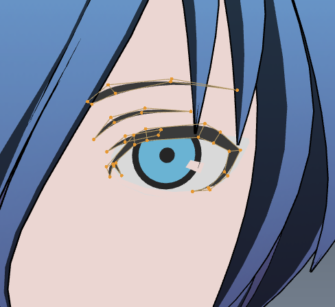 「目はとりあえず下まつ毛の部分がいらないので削除。ここは解説あんまり無しでいきなり」|mqdlのイラスト