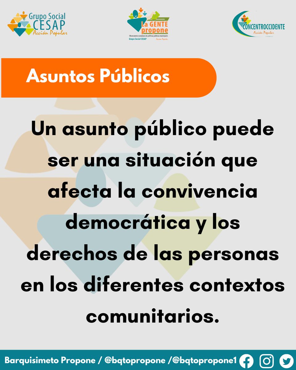 #LaGentePropone ¿Cuáles crees tú que sean los problemas comunitarios de mayor interés en el municipio Iribarren?

¡Opina y propone!

#EncuestaCiudadana #Barquisimeto #Lara #18Ene