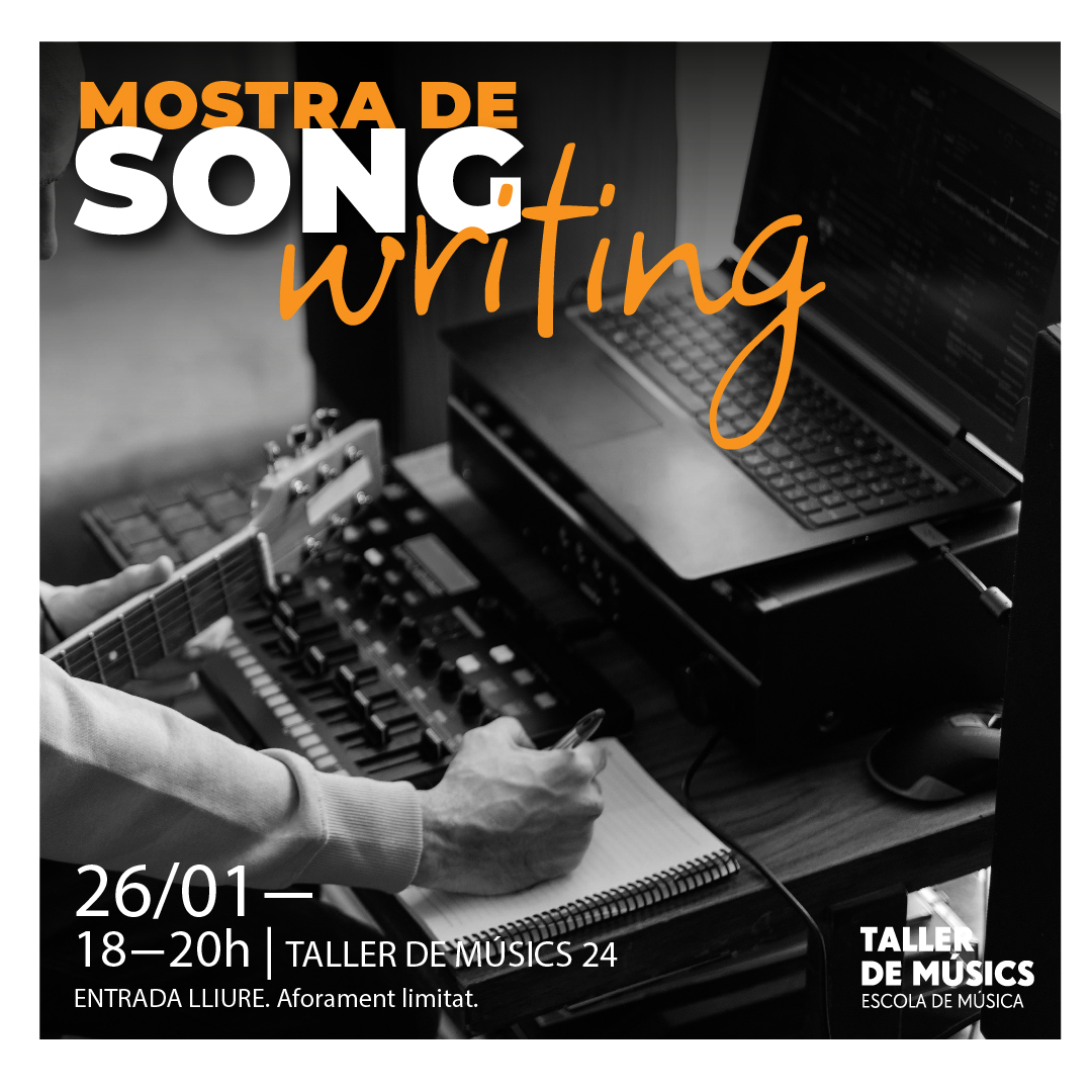 tallerdemusics's tweet image. El dijous 26 de gener, a les 18h, els alumnes del Títol en Songwriting, impartit pel #TallerdeMúsicsEscoladeMúsica i @microFusa, presentaran els seus projectes al #TallerdeMúsics24. 

Tota la informació sobre la Mostra 👇
tallerdemusics.com/ca/agenda/esco…