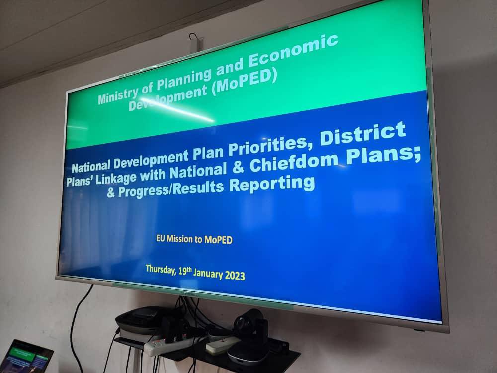 AmbroseJames12's tweet photo. Today with Minister &Deputy #MoPED and colleagues, we met reps from #EUSierraLeone, and #EUHQ. We explored the possibility of potential budget support package linked to implementation of the new Multi Indicative Programme (MIP). GOSL- EU cooperation @FrancisKaiKai2 #NAOSL https://t.co/ceFA6MyqsL