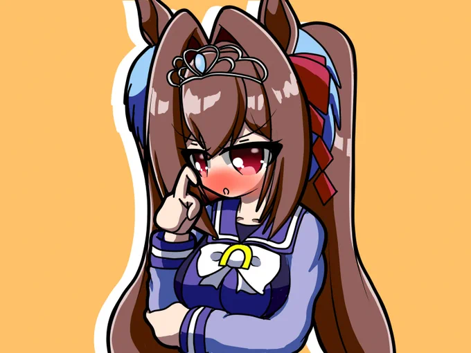 ダスカ落書き(┃ヮ┃ э )Э#ウマ娘 #ダイワスカーレット 