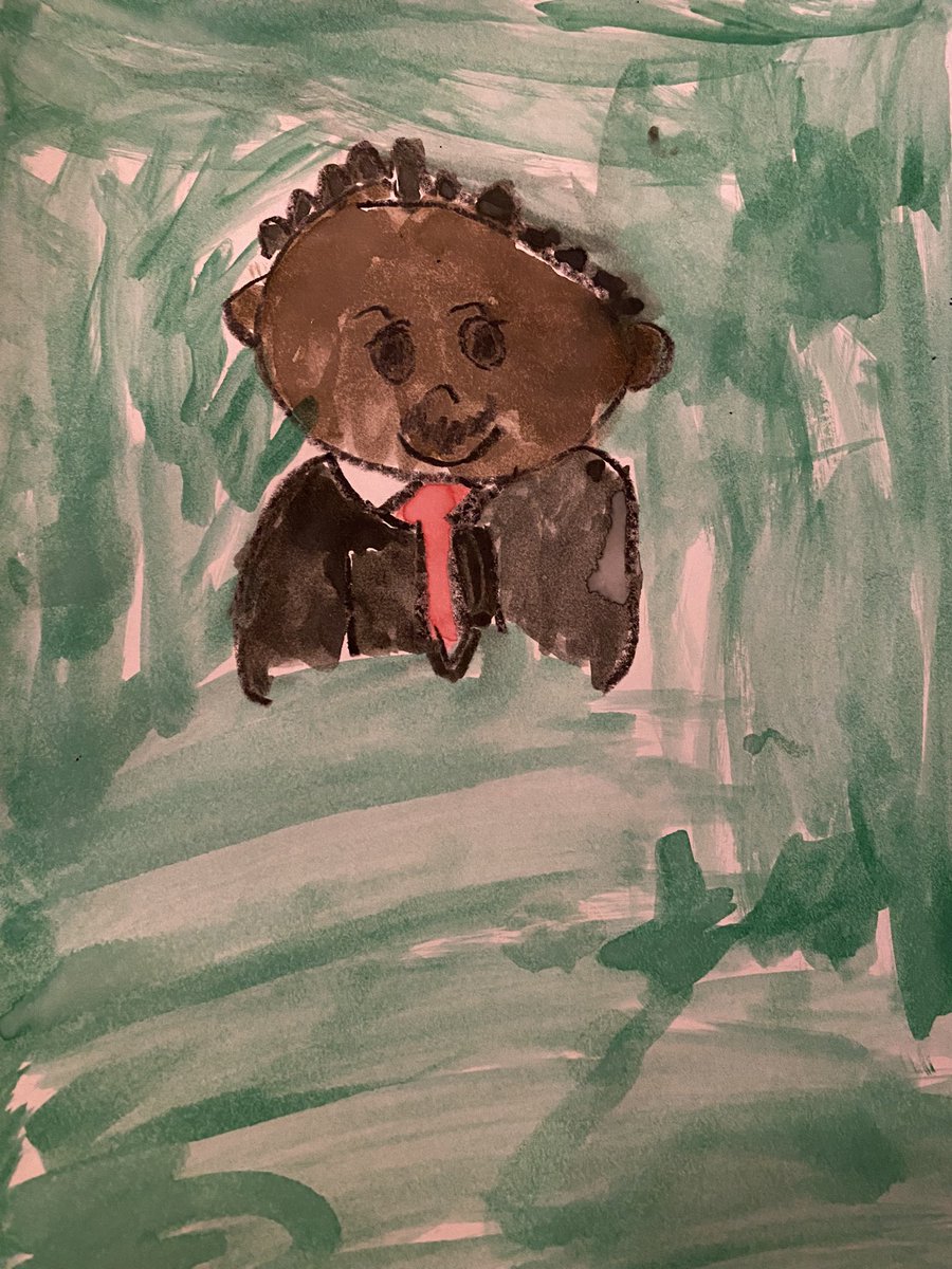 benkno's tweet photo. My 6yo son brought this artwork home on #MLKDay I need to show this off! It's beautiful! https://t.co/UxjmIZFQwl
