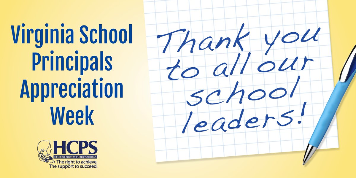 HenricoSchools's tweet image. Thank you, principals! @GovernorVA has proclaimed Jan. 15-21 “Virginia School Principals Appreciation Week.” HCPS principals are second to none, and we appreciate all that you do, day in and day out! Read the proclamation at governor.virginia.gov/newsroom/procl…