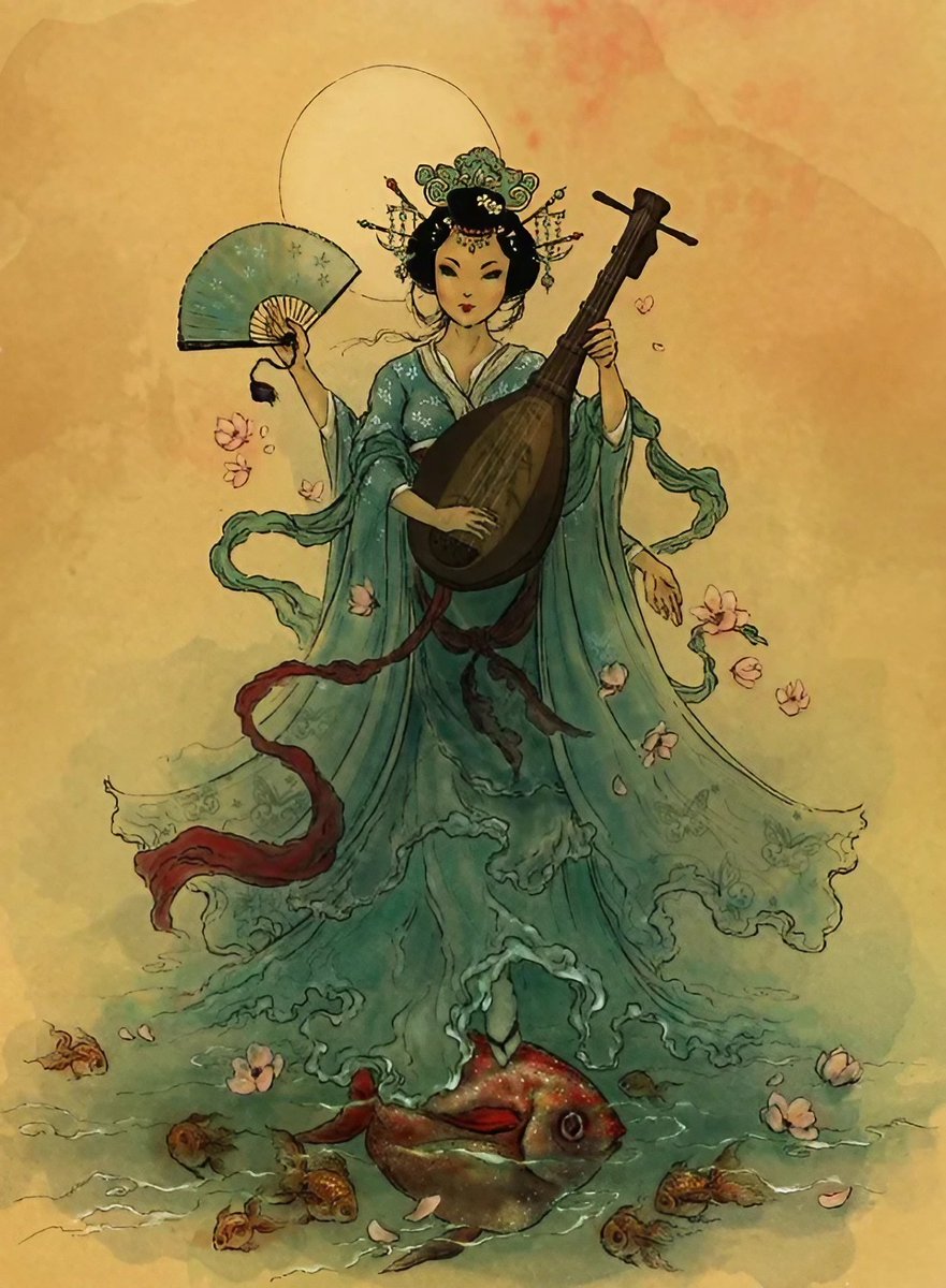 desi_thug1's tweet image. 10 Hindu Deities that are worshiped in Japan

1. Saraswati Devi as Benzaiten