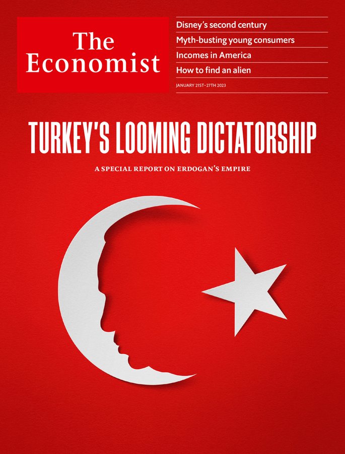 The Economist'ten Erdoğan kapağı: 'Türkiye'nin eli kulağında diktatörlüğü'