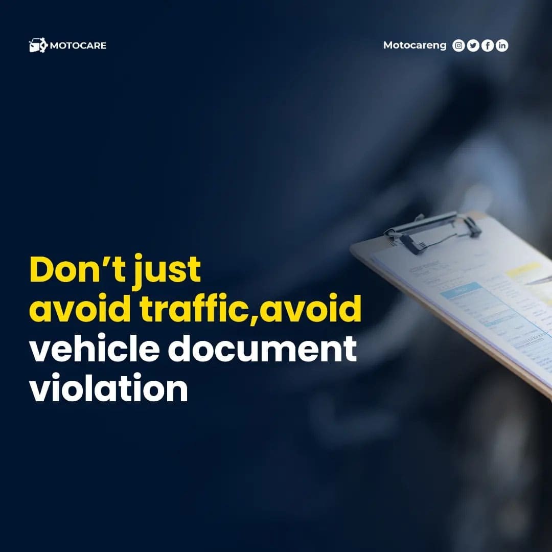 motocareng's tweet image. Driver&apos;s should ensure to avoid violating rules and regulations guiding vehicles documentation.

#Motocare #drivers #automobileengineer