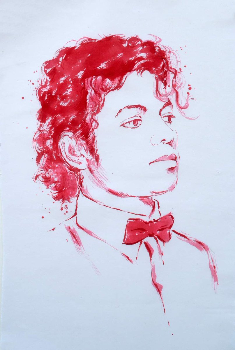Ina3121's tweet image. Michael Jackson 👑 
Artwork by Nate Giorgio 

#MJ4Ever #Thriller40 
#MichaelJackson
