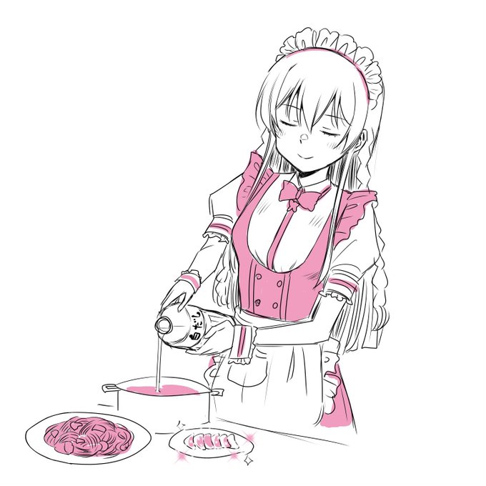 「maid pouring」 illustration images(Latest)