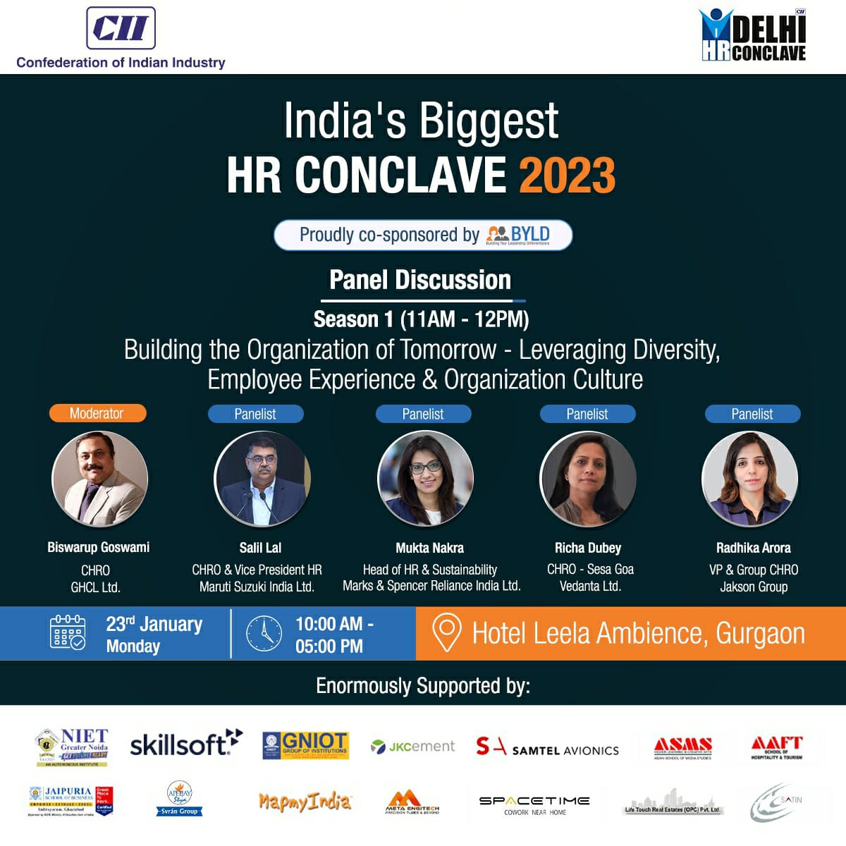 BYLDGroup's tweet photo. Listen to prominent industry leaders at the CII HR Conclave 2023.
@cii4nr
#byldgroup #BYLD #CIIEvent #CII #HRConclave2023 #HRConclave #india #HR #staytuned #CIIDelhi #CII4NR #leaders https://t.co/mUPxO0544q