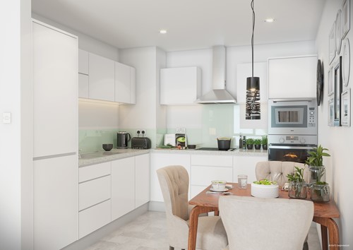 A look back at works for <a href="/yourhousing/">Your Housing</a> Water's Cross Retirement Living development, in Northwich. We completed a kitchen area with installation of HFS Ultima ‘Aspen White’ wall cladding, along with our 2 Part PVC Joint Strip system, to leave long lasting hygienic finish.