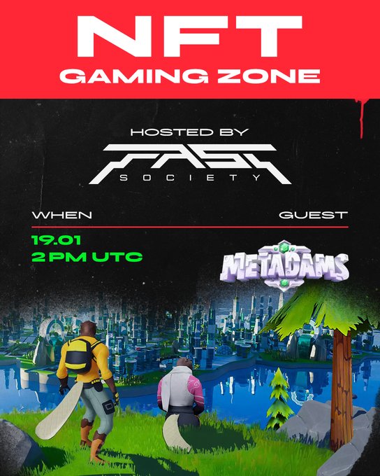 ross_rossso's tweet photo. 🚨 NEW EVENT TIME 🚨

Today's episode of NFT Gaming Zone has been moved to: 2⃣ pm UTC ⏰

Join us &amp; 
@Metadams_Game
 👇
https://t.co/Xh0kzL0AjR

#game #gaming #games #nftgame #nftgaming #nftgames #gametalk #nft #nfts #nftcommunity #twitterspace #NFTProjects https://t.co/v1zVnZoaEF