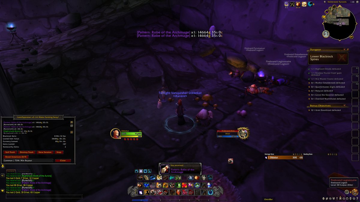 Mr_Apache_'s tweet photo. To my Wow goldmaking peers, is this a bug or is this just insanely dumb luck? Two identical epic patterns back to back on consecutive mobs https://t.co/DjvE6C7IVr