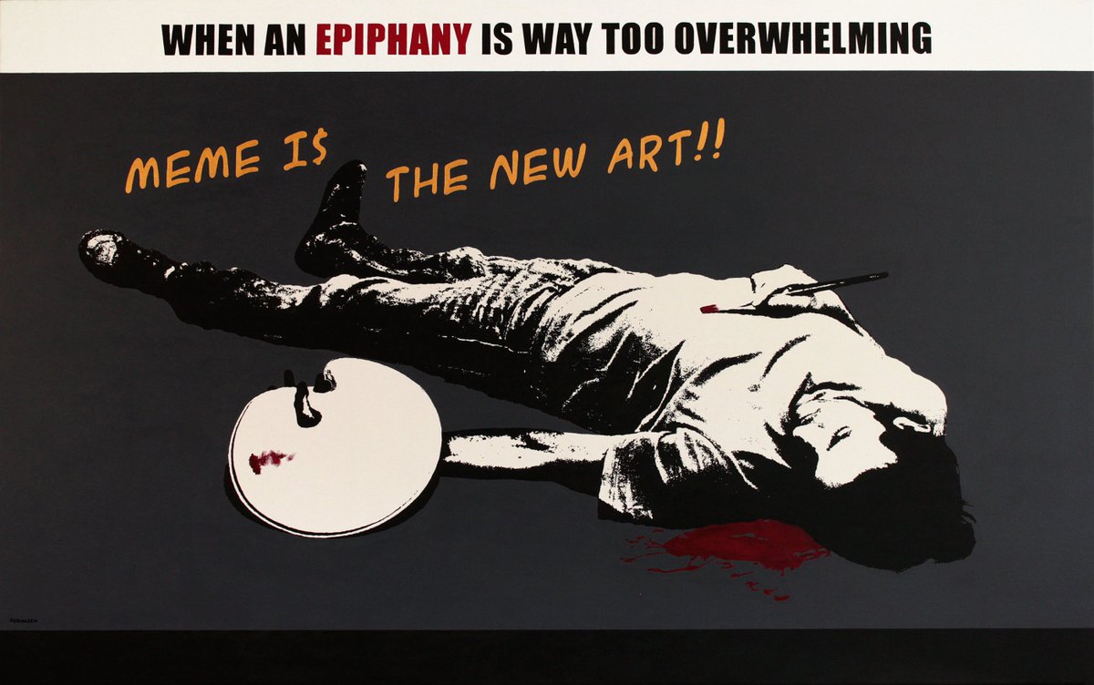 ManuelAdrianzen's tweet photo. Original artwork (Acrylic on canvas) "The New Art" available at:
https://t.co/pEpmciPPnU
#saatchiart #Memes #art #contemporaryart #wallart #canvas #meme #painting #acryliconcanvas #painter #artcollector #artgallery #artexhibition https://t.co/H7C6Pyxh05