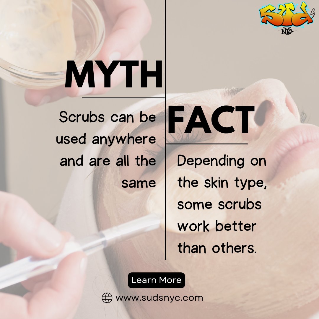 Using face scrubs is a popular part of many people's daily skincare routines. Let's debunk some myths & facts about body scrubs!

#scrubs #bodyscrub #mythsvsfacts #mythsandfacts #myths #facts #organicproducts #cosmeticproducts #naturalskincare #bodycare #skincare #therealsdusnyc