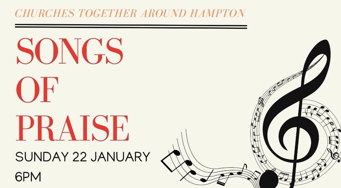 This Sunday we gather as Churches together around Hampton for an evening of worship and praise. With a  mix of contemporary and traditional songs chosen by each church. 
Join us: 6pm | All Saints Church, The Avenue. #hampton #churchestogether #worship #tw12