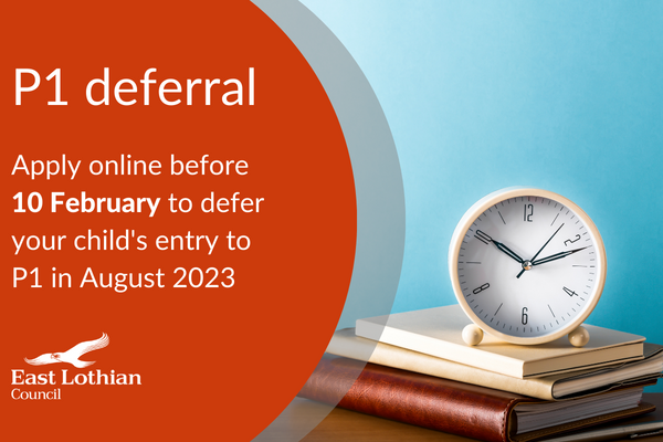 You can now apply online to defer your child's entry to p1 in August 2023. Deferrals are available for children who turn 5 years of age between 17 August 2023 and 29 February 2024.

Apply before 10 February 2023 ➡️  orlo.uk/Rbpay

Please share