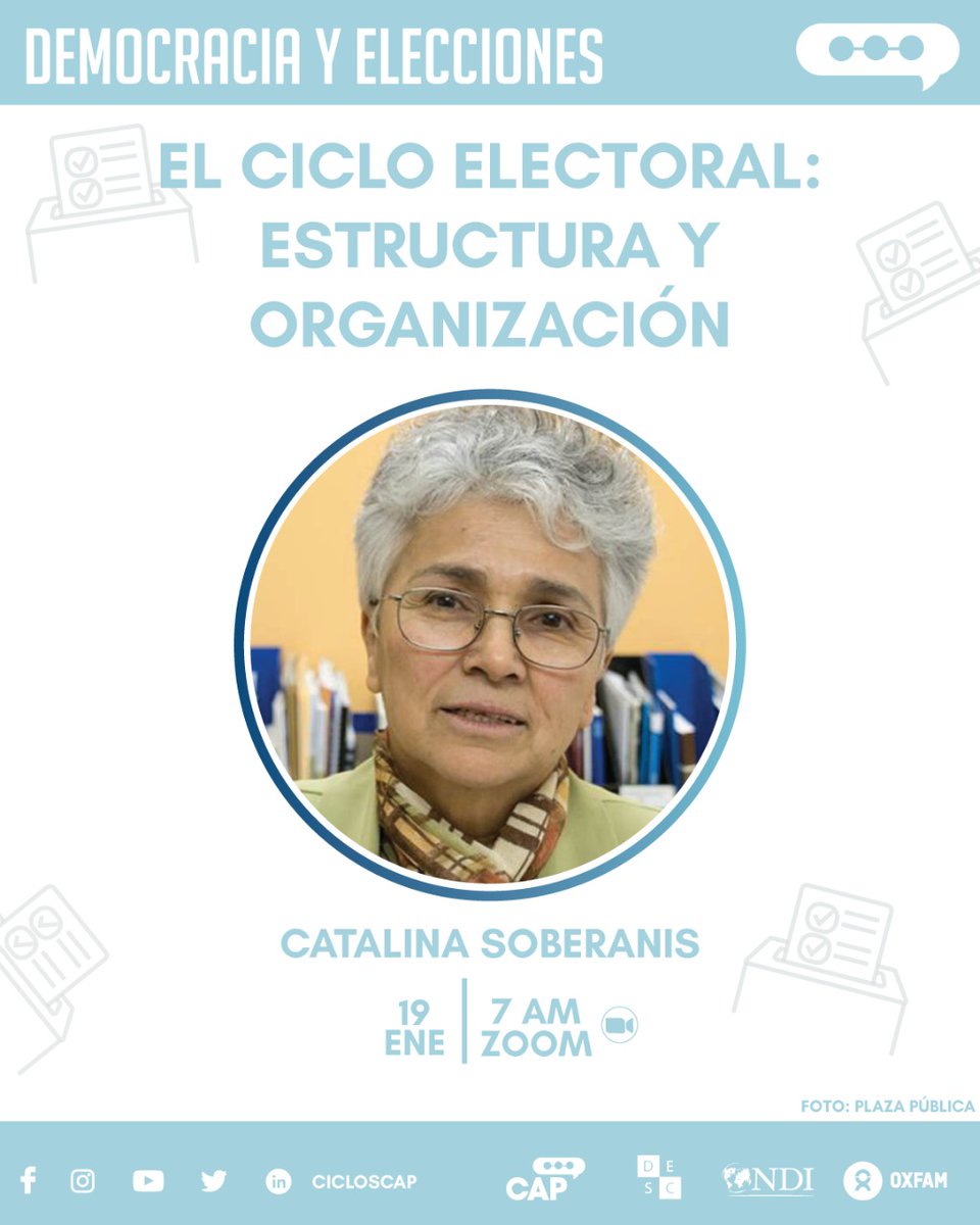 📢En breve arrancamos nuestra sesión El ciclo electoral: estructura y organización, con la analista política #CatalinaSoberanis. ¡Sigue nuestro tuit live!🗒️