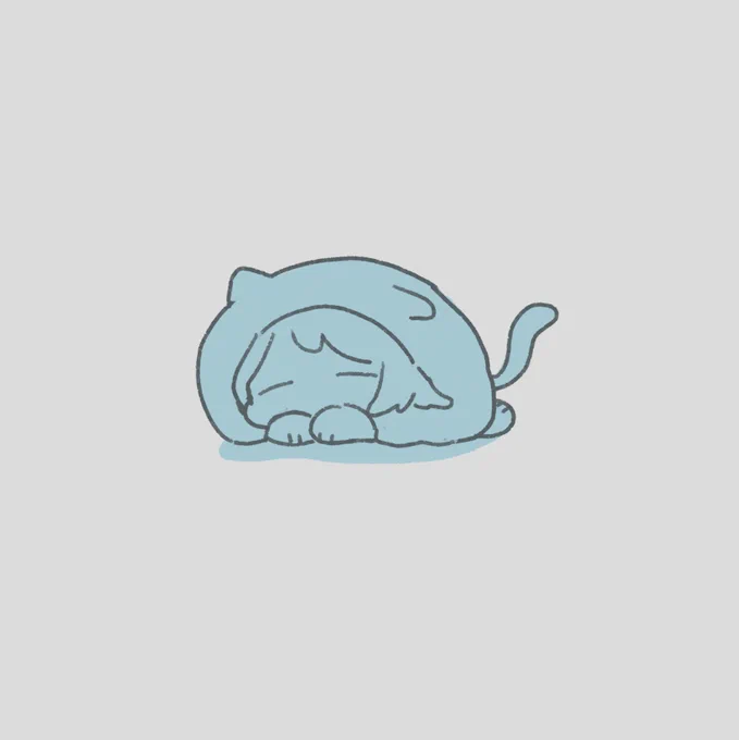 眠すぎて布団からでれん 
