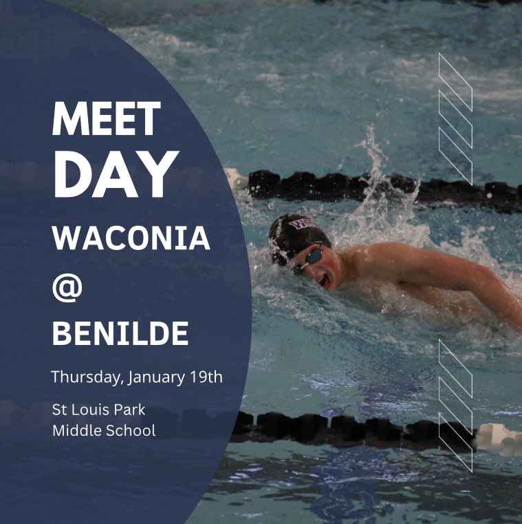 WaconiaSwim's tweet photo. It’s meet day! The Wildcats take on Benilde-St Margaret’s tonight at 6 pm at St Louis Park Middle School. Looking forward to some fast swimming! https://t.co/YRr65N2npA
