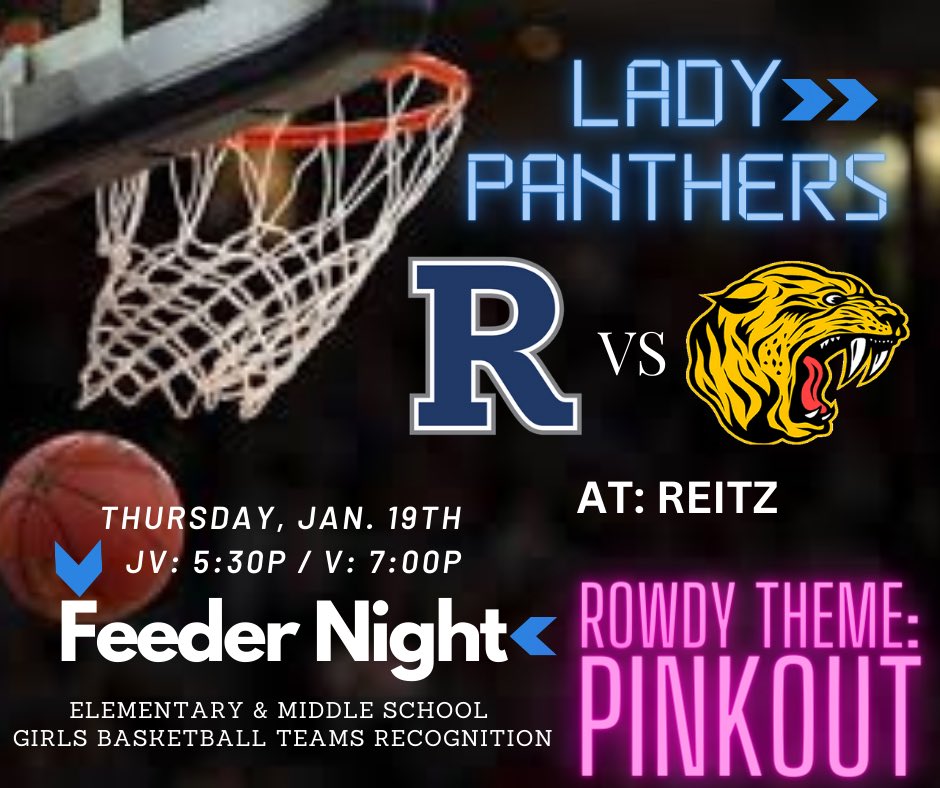 Reitzgirlsbball's tweet photo. Itβs GAME DAY! Reitz Vs Jasper! #feedernight #filltheHILL #weRone @reitz_rowdies #pinkout @ReitzAthletics @ReitzHighSchool https://t.co/iRhrOFU07l