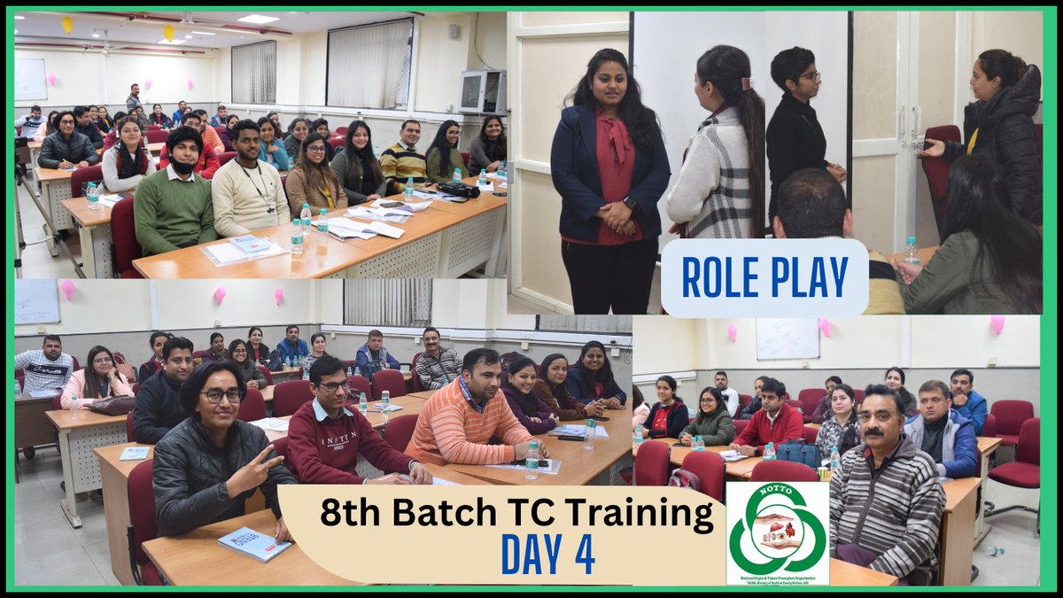 NottoIndia's tweet photo. 4th Day of 8th Batch Transplant Coordinator Training Course from NOTTO 2023.
#GiftofLife
#AmritMahotsav 
#organdonation https://t.co/jZeOl9uSZL