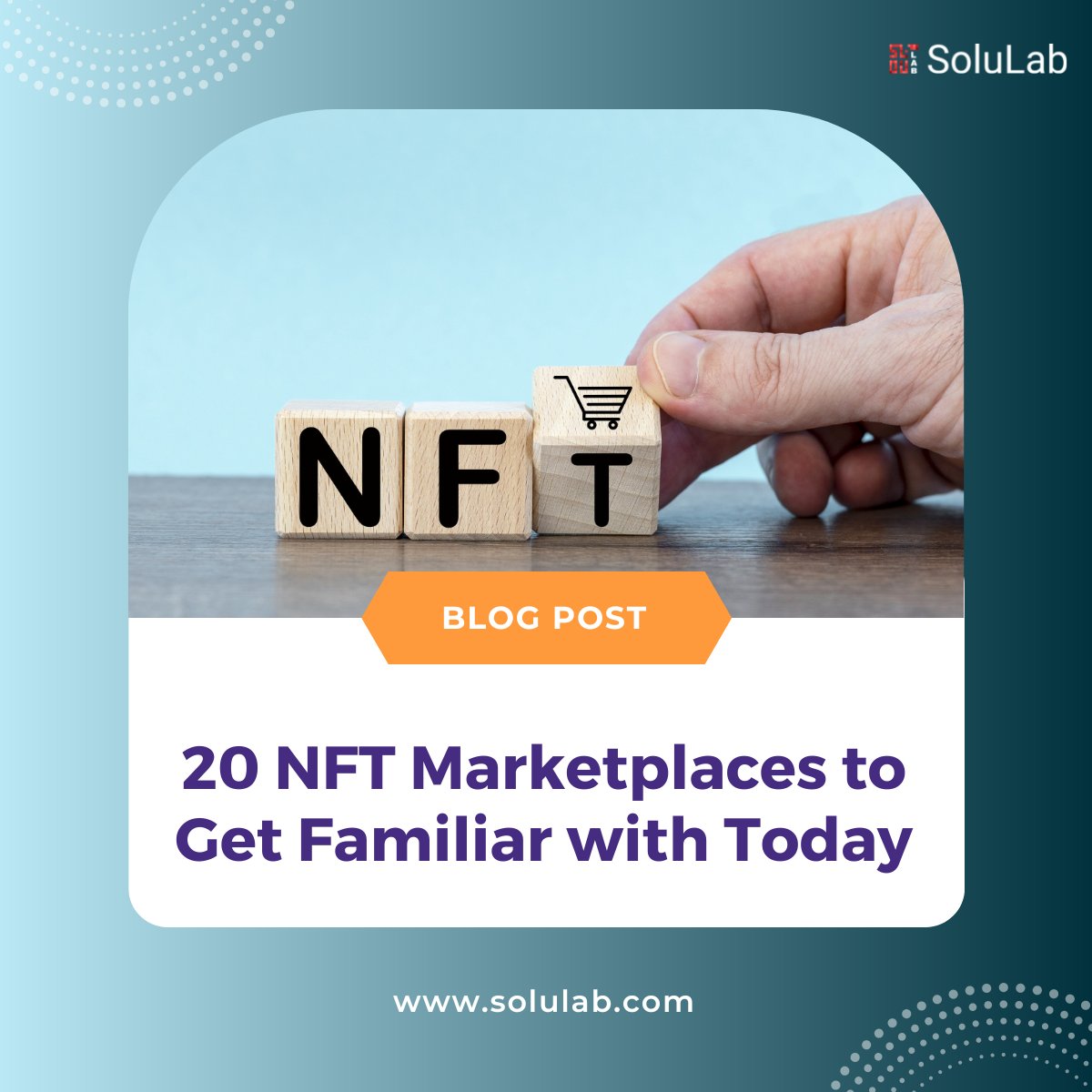 solulab's tweet photo. Read our latest blog post on 20 NFT Marketplaces to get familiar with today!β‘οΈ https://t.co/LlicHcFZzO
.
.
#nft #nftworld #nftart #crypto #crytpworld #nftartist #blog #blogpost #dailyblog #solulab #nftmarketplace https://t.co/a8AvXozLjj