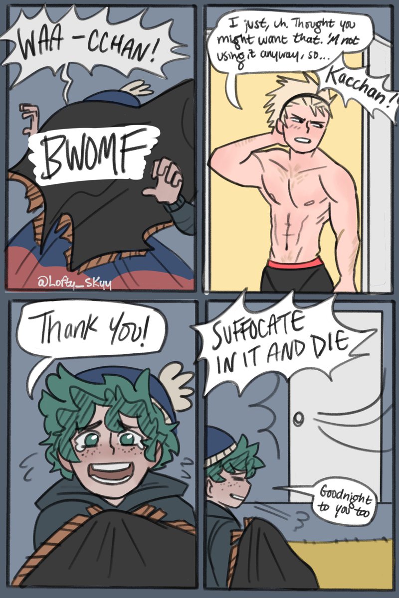 I think this roommates thing is going swimmingly if I do say so myself

#bakudeku