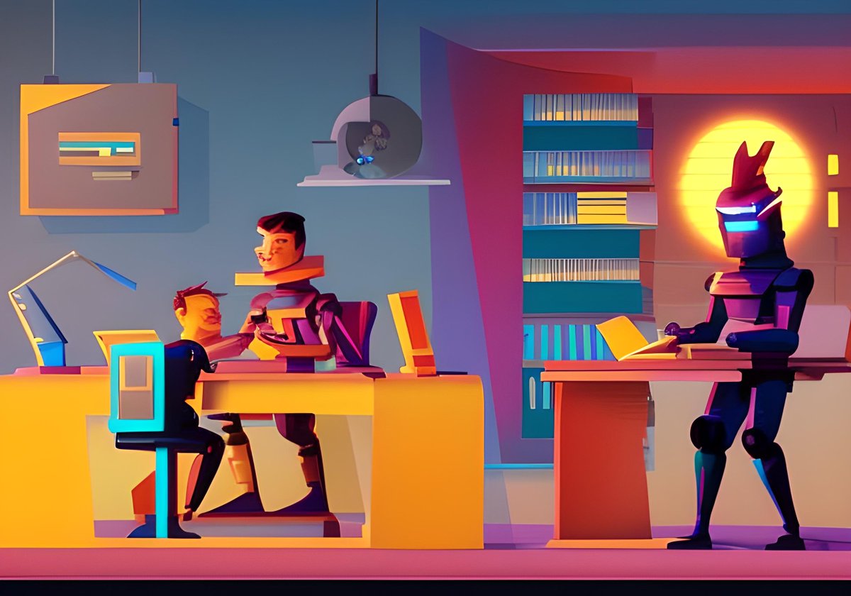 Zerodartz's tweet image. iwo AI is already and
will be great TOOL to help u learn faster and understand complicated subjects in a way made ez
will hoomans lose sum type of intelligence?
- probably yes but also gain other types 
+so it wud balance out maywb #aiart #ailearn