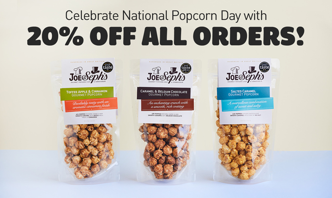 🍿 It's National Popcorn Day! 🍿

To celebrate, we're offering 20% OFF all orders for 48 hours! Simply use the code 'POPCORNDAY' at checkout, and we'll take care of the rest. ENJOY! 

ow.ly/3r2f50MuUi2