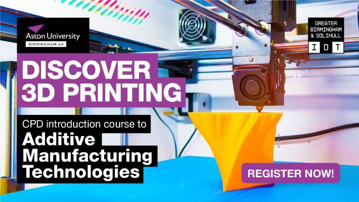👩‍💻Looking to progress your manufacturing career?👨‍💻

📢Explore our new CPD course starting this February: Introduction to Additive Manufacturing Technologies. This course will give you the skills to explore this new technology to its full potential👇

shorturl.at/rHPR7