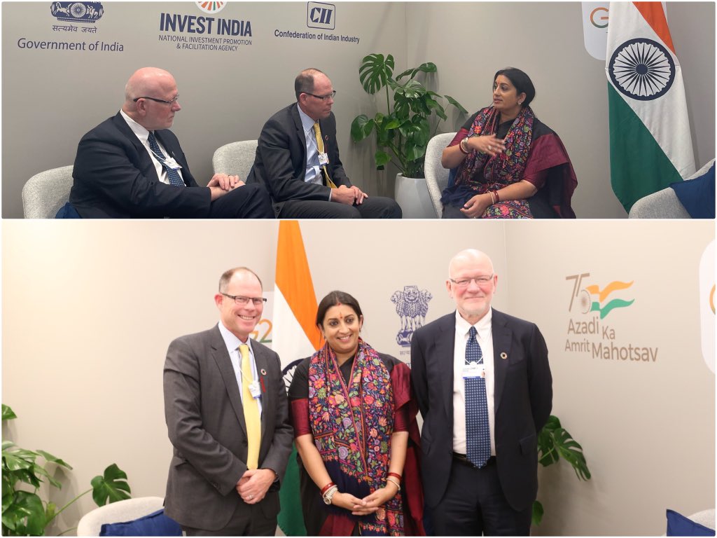 In conversation with @gatesfoundation CEO Mr. Mark Suzman & President of Global Development Programme Mr. Christopher Elias on further the cause of gender parity and justice. @Davos #wef23 #IndiaAtDavos2023