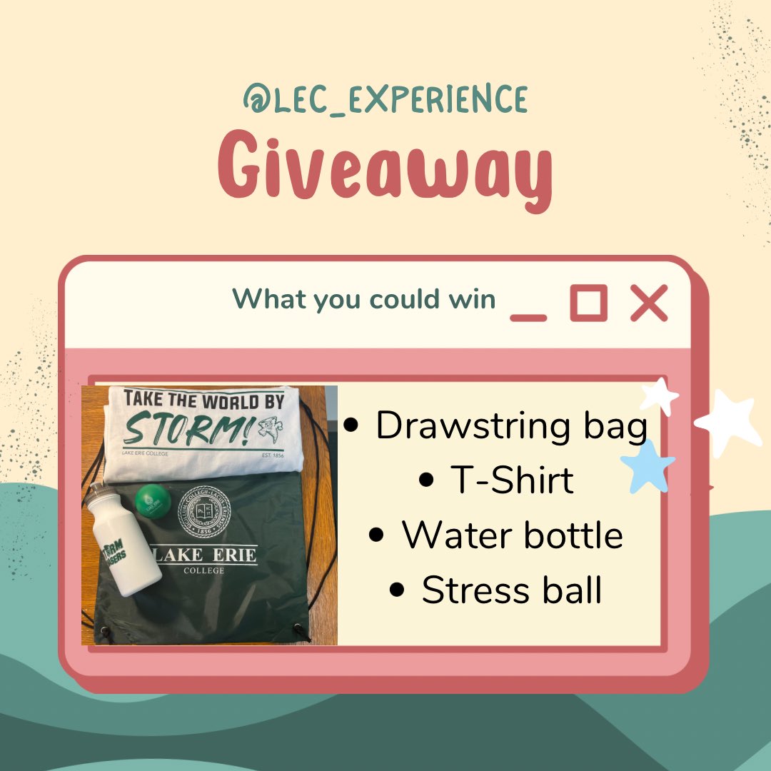 LEC_Experience's tweet photo. Did someone say giveaway? Check the second picture for rules! This giveaway runs until Monday (1/23) at 9 am.
#lec #lecexperience #lakeeriecollege https://t.co/gevDrQ8dA6